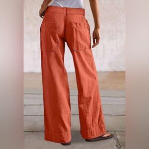 Flamingals Terracotta Wide-Leg Pants